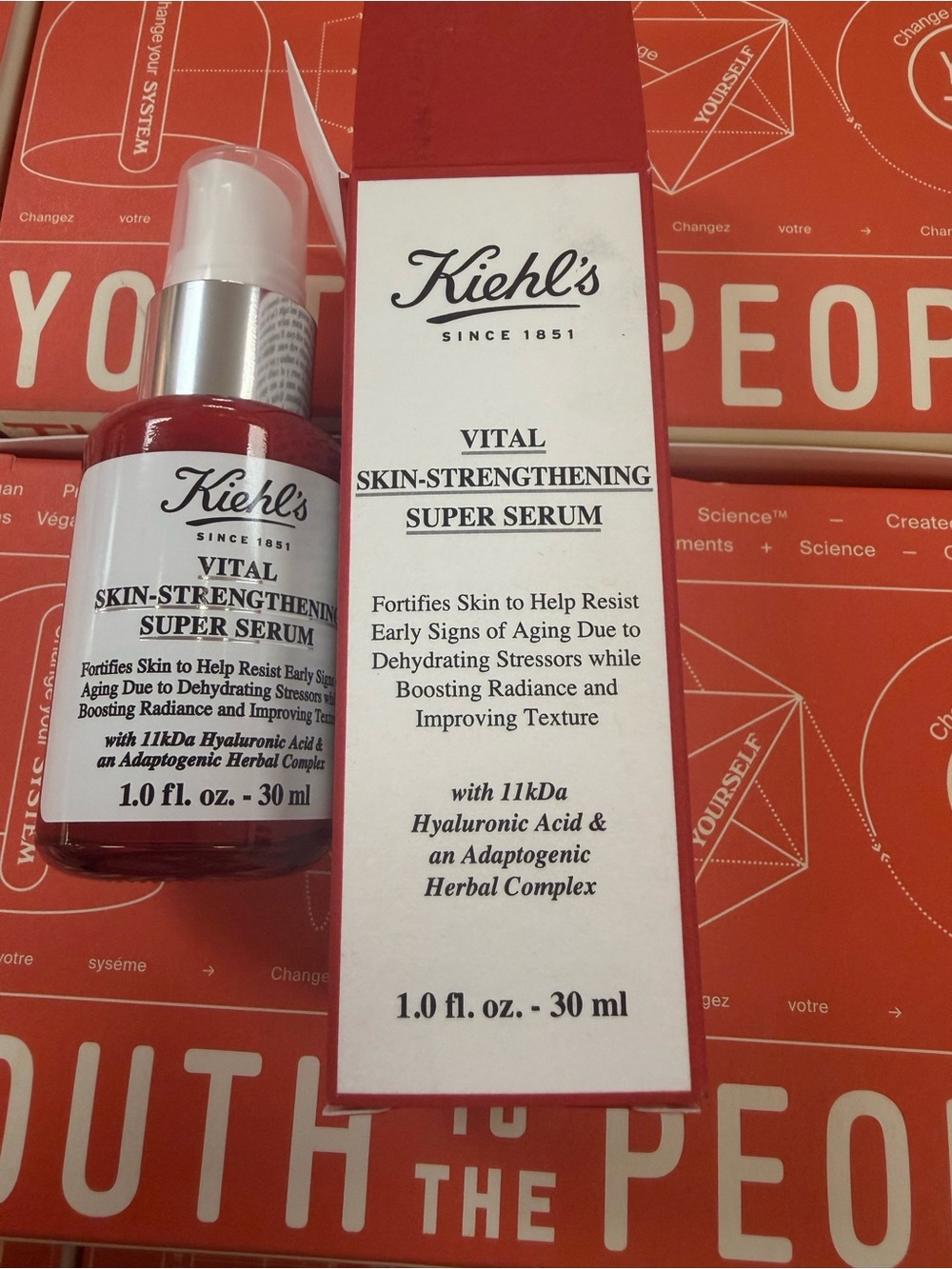 Kiehl's Vital Skin Strengthening Super Serum Fortifies Skin 1 oz new